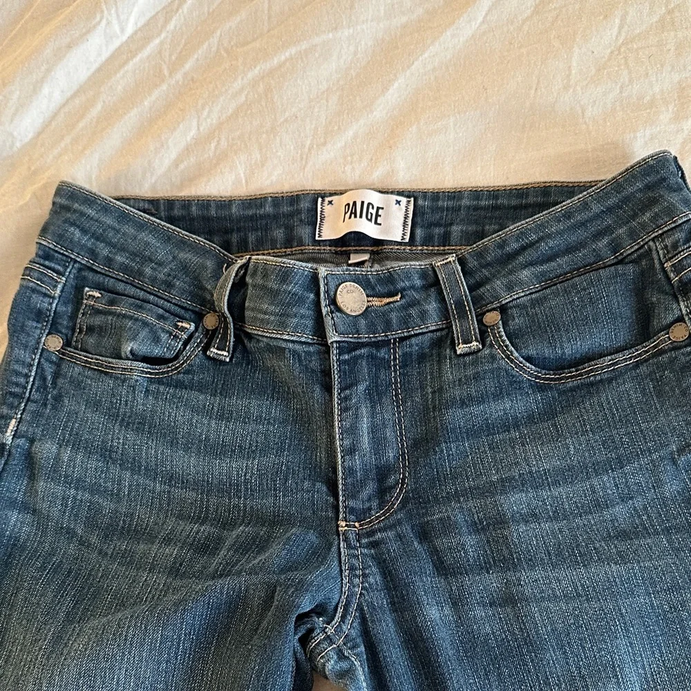 PAIGE Dark Blue Skyline Straight Jeans - Picture 4 of 12